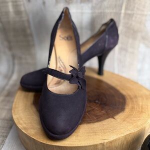 Sofft Dark Purple Women's Heels with Bow
